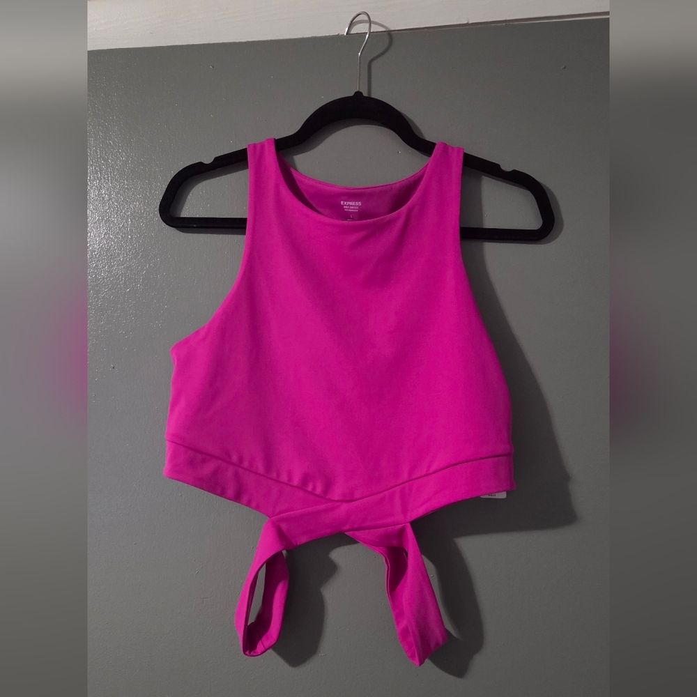 Express Pink Crop Top Body Contour
